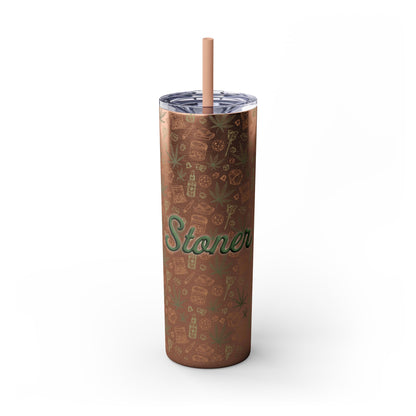 Stoner Skinny Tumbler with Straw, 20oz