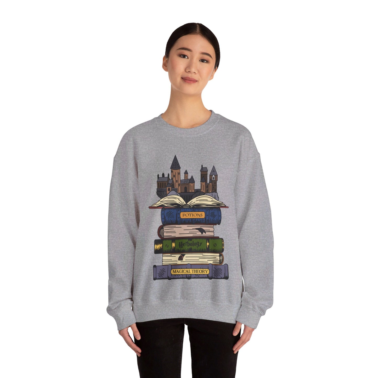 Harry Potter Books and Hogwarts Crewneck Sweatshirt