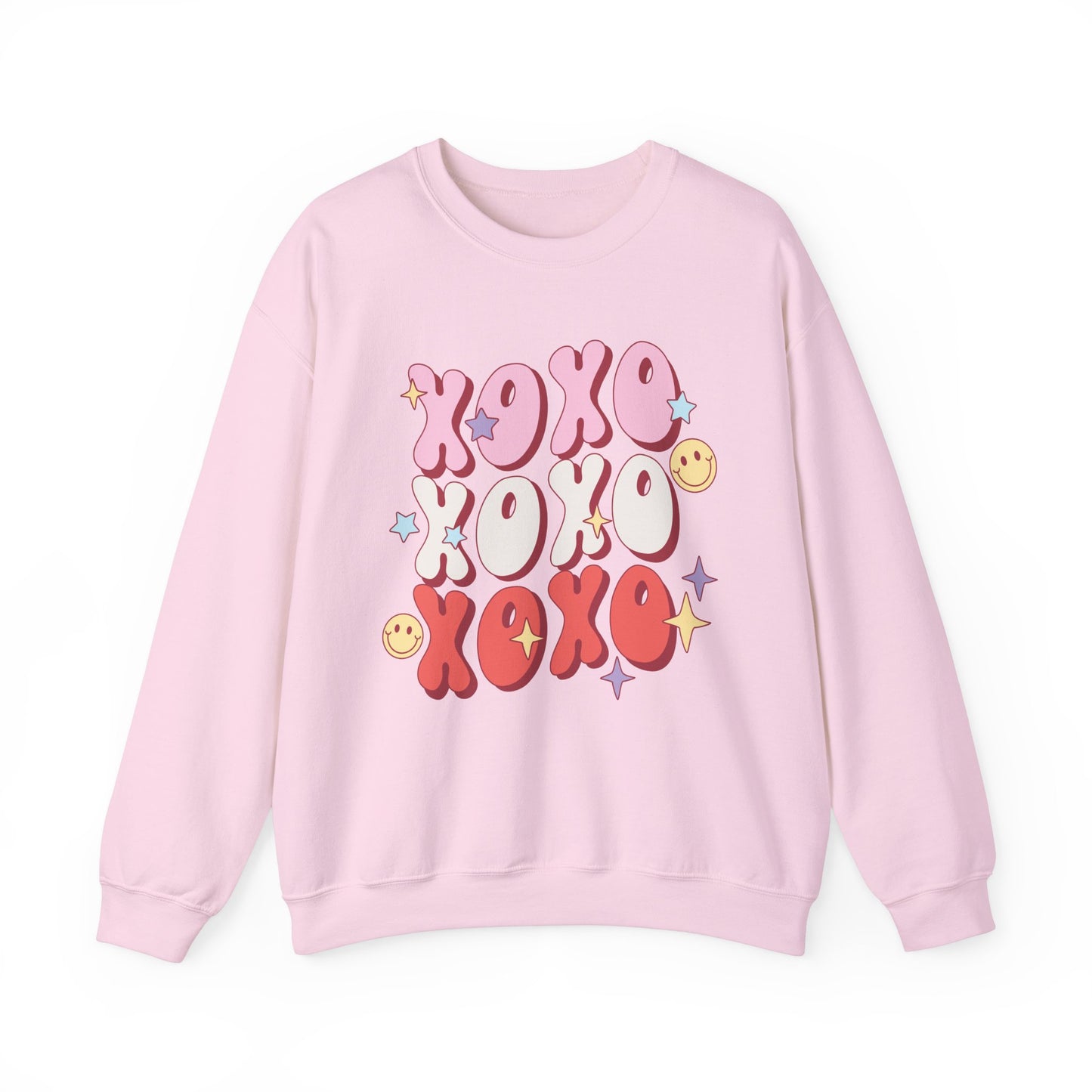 XOXO Smiley Crewneck Sweatshirt - Cozy Unisex Style for Valentine's Day & Everyday Wear