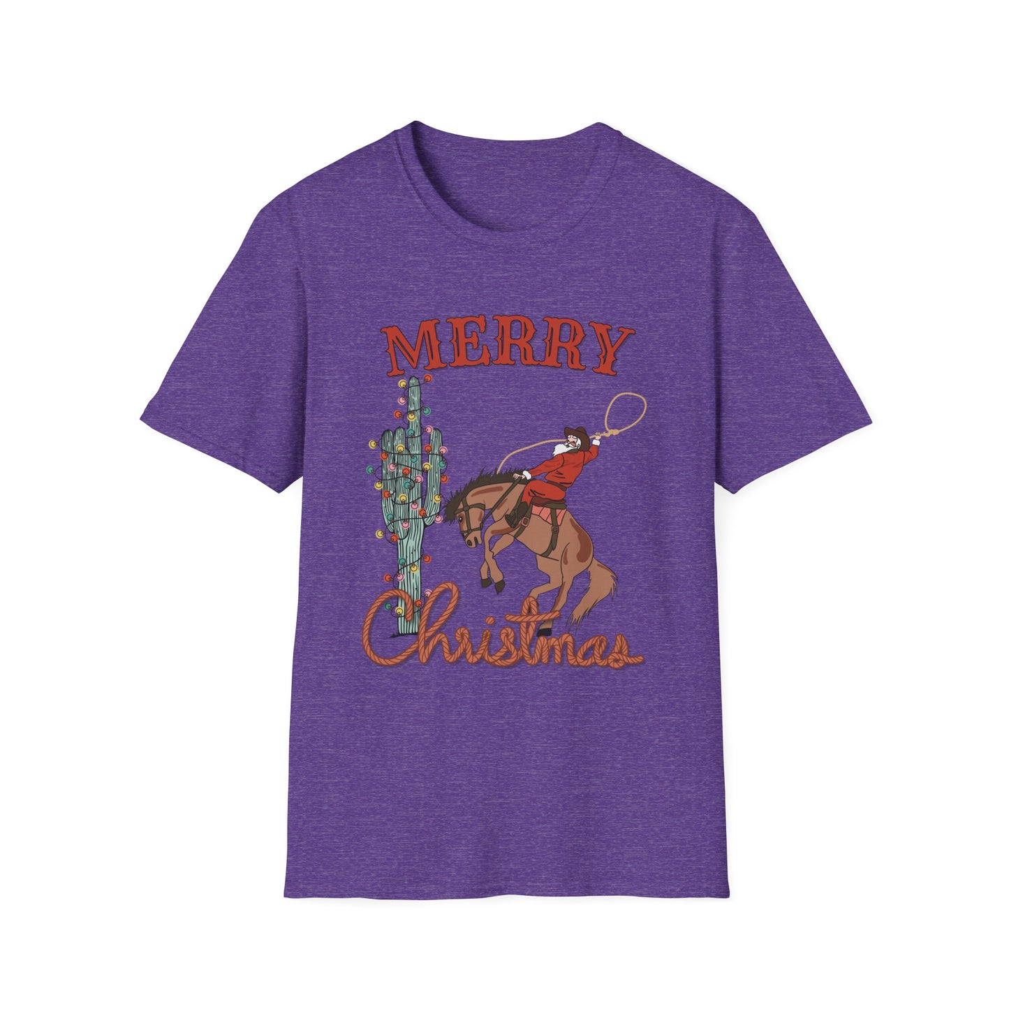 Merry Christmas Rodeo T-Shirt - Unisex Fun Holiday Tee