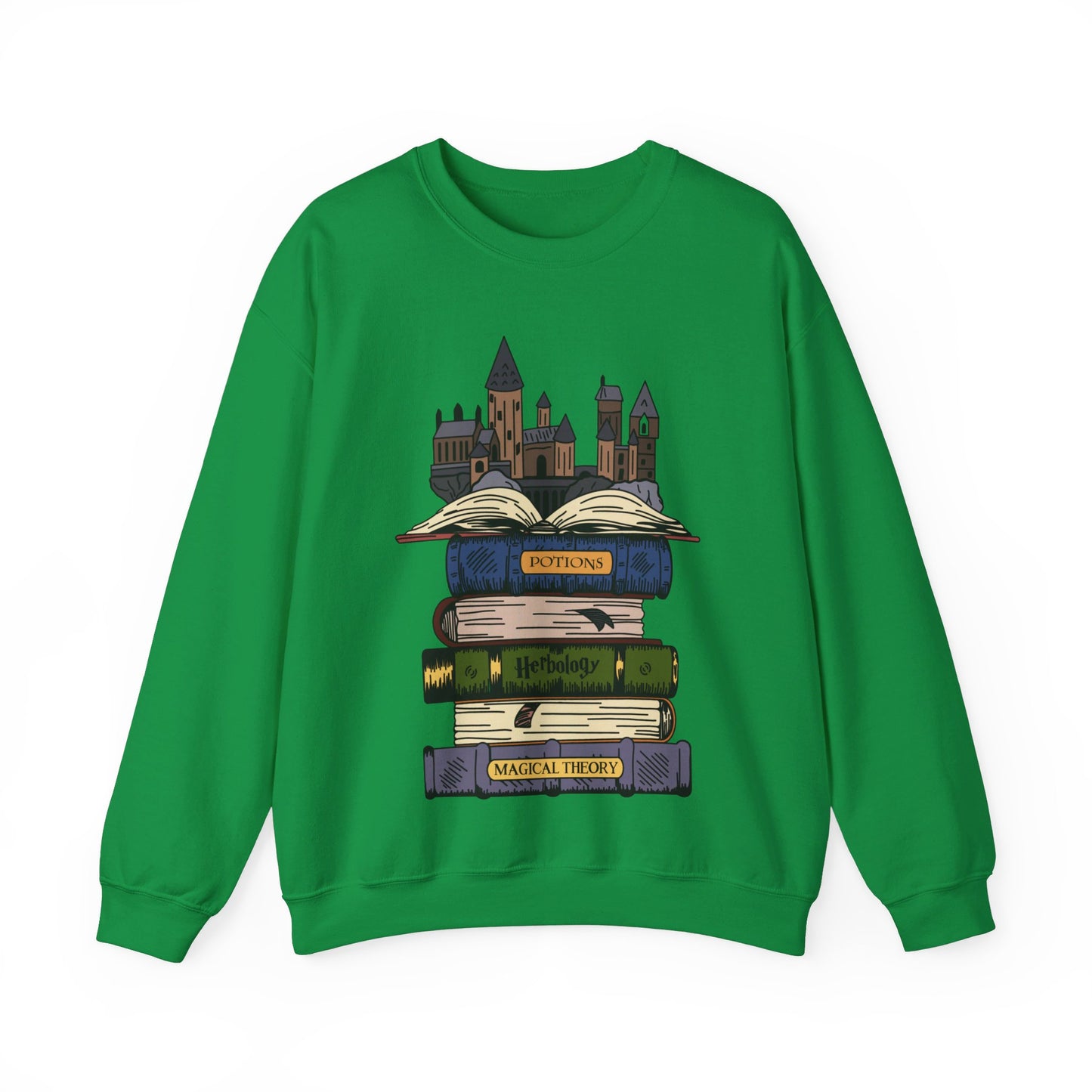 Harry Potter Books and Hogwarts Crewneck Sweatshirt