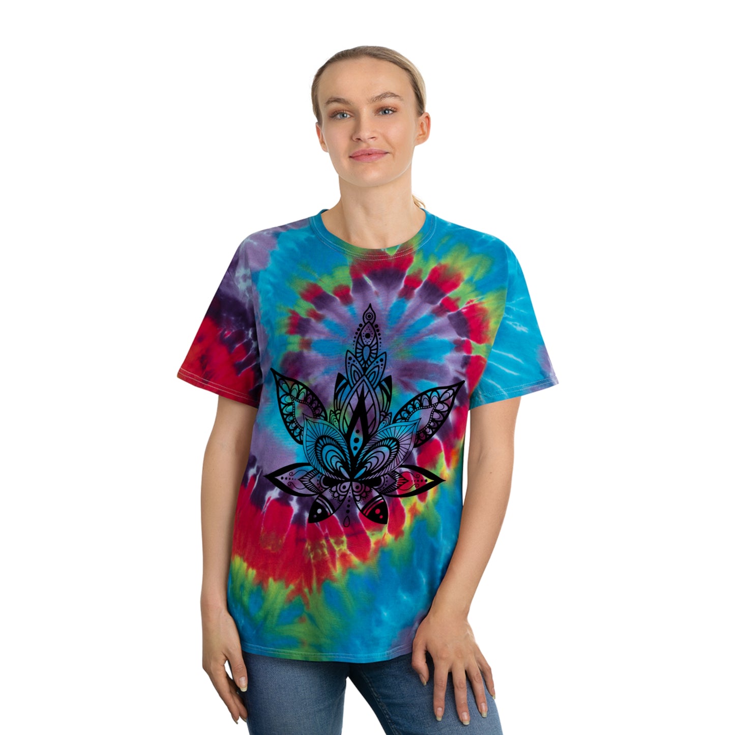 Mandala Marijuana Tie-Dye Short Sleeve Tee