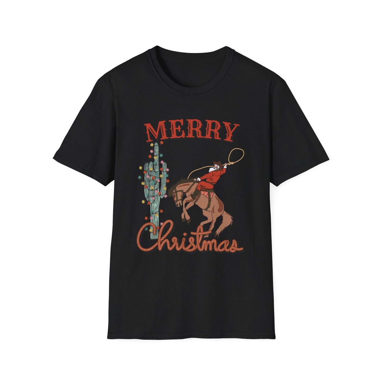 Merry Christmas Rodeo T-Shirt - Unisex Fun Holiday Tee