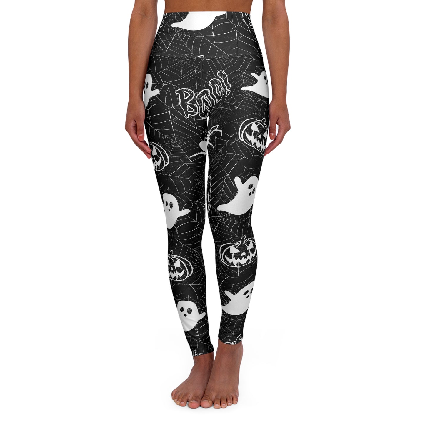 Halloween Spider Ghost High Waisted Yoga Leggings