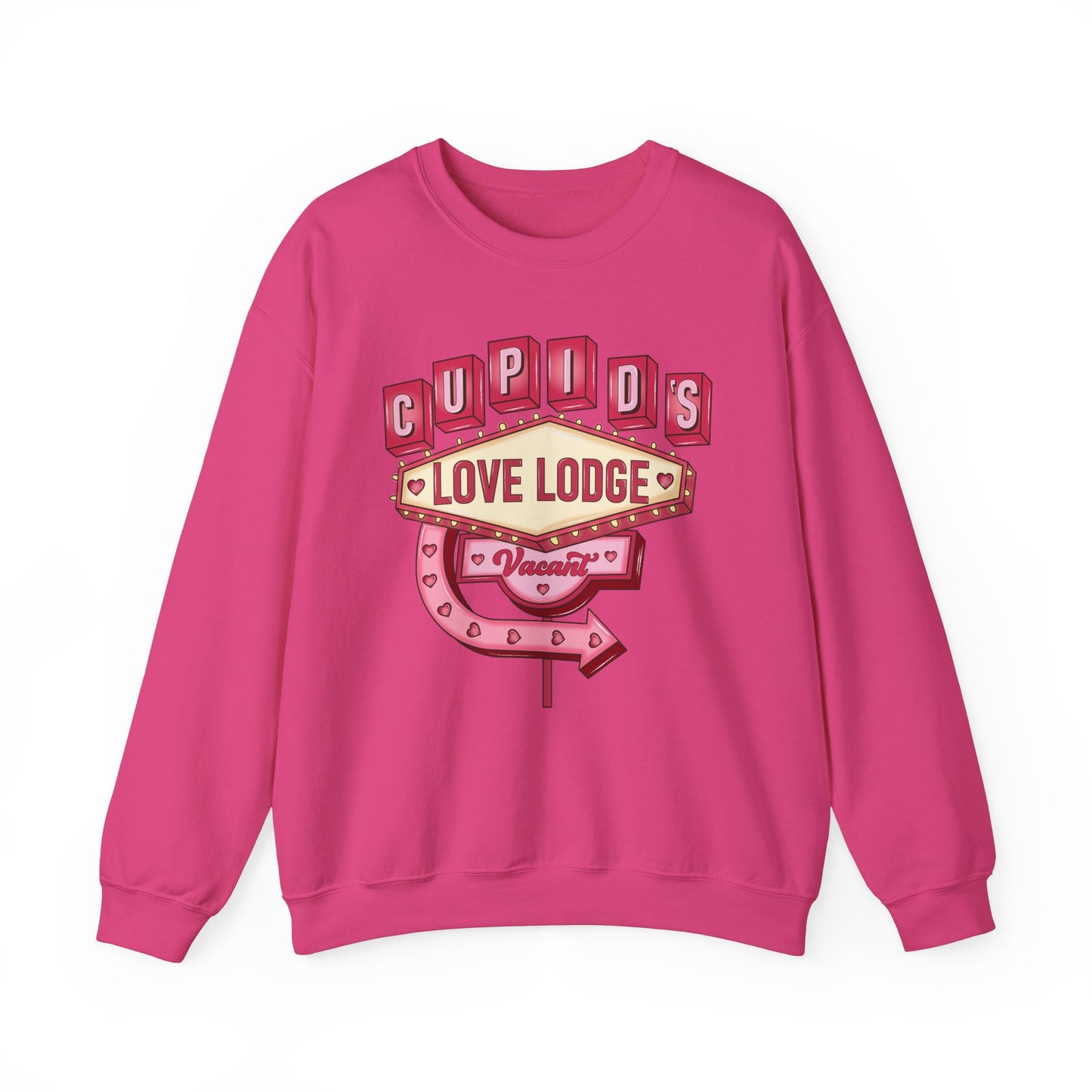 Cupid's Love Lodge Unisex Crewneck Sweatshirt - Cozy Valentine's Day Gift