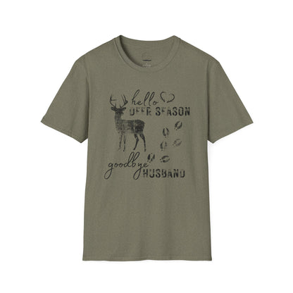 Hello Deer Season Goodbye Husband Softstyle T-Shirt