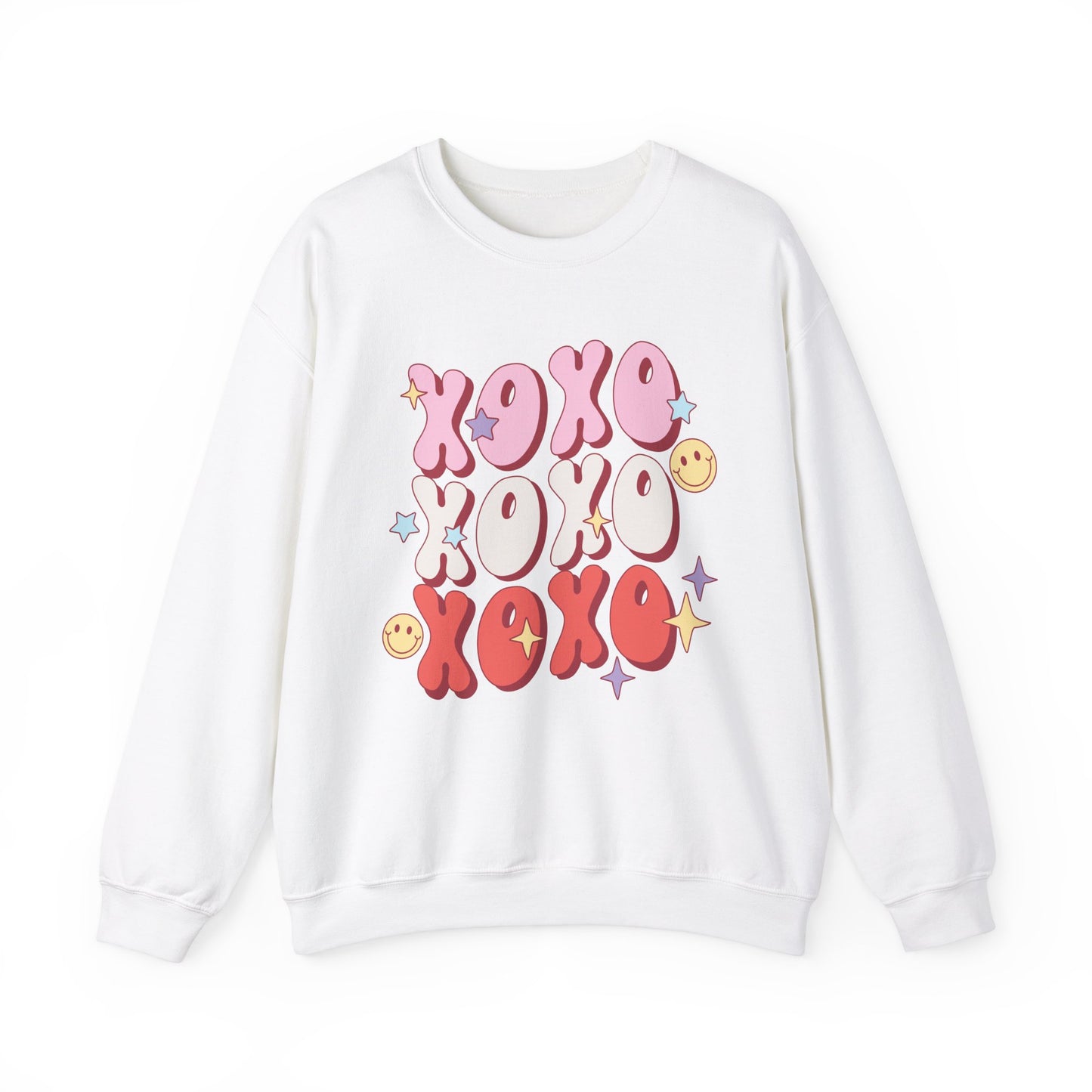 XOXO Smiley Crewneck Sweatshirt - Cozy Unisex Style for Valentine's Day & Everyday Wear