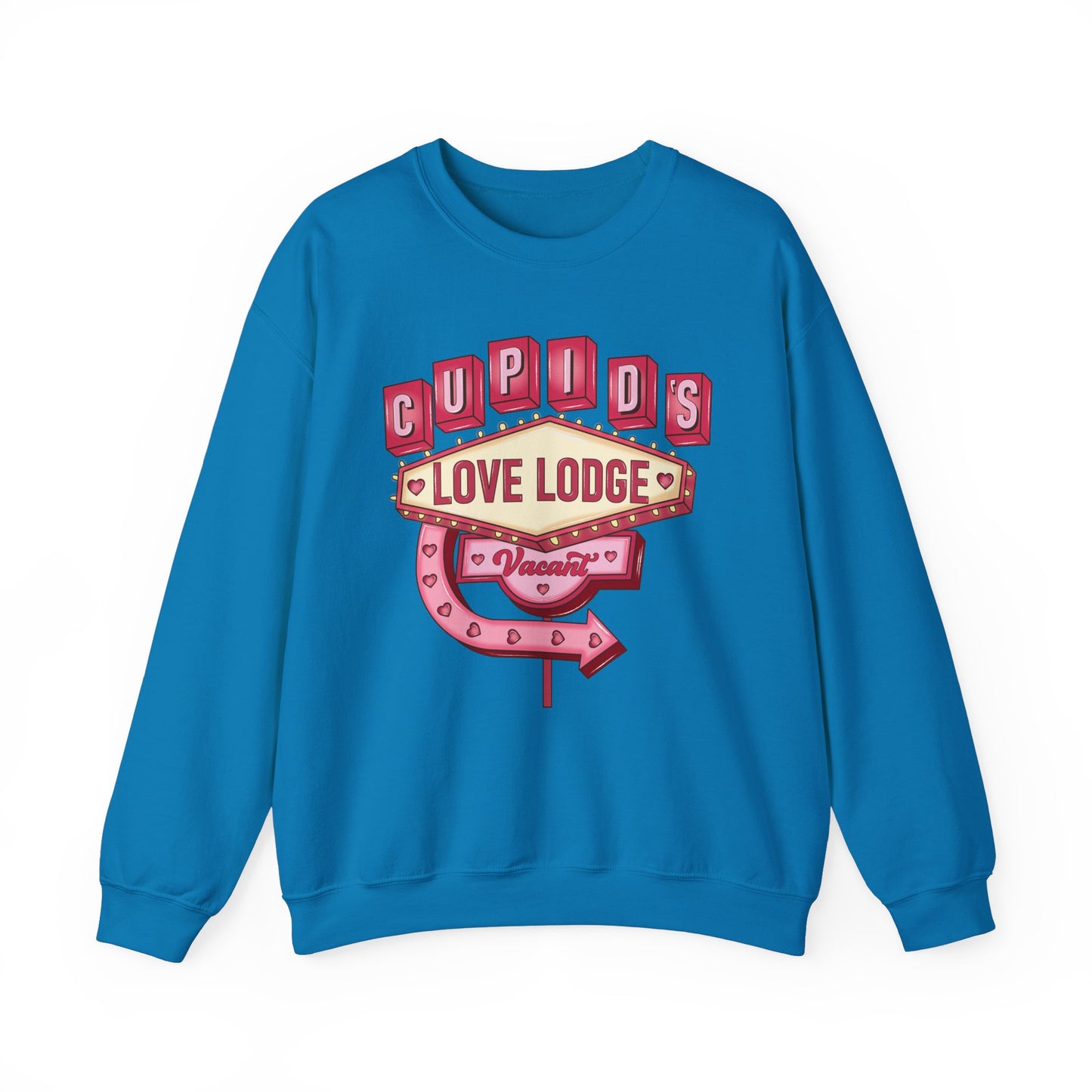 Cupid's Love Lodge Unisex Crewneck Sweatshirt - Cozy Valentine's Day Gift