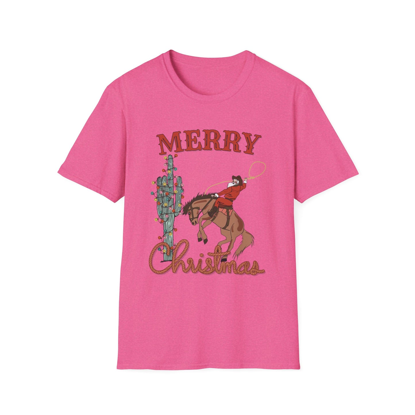 Merry Christmas Rodeo T-Shirt - Unisex Fun Holiday Tee