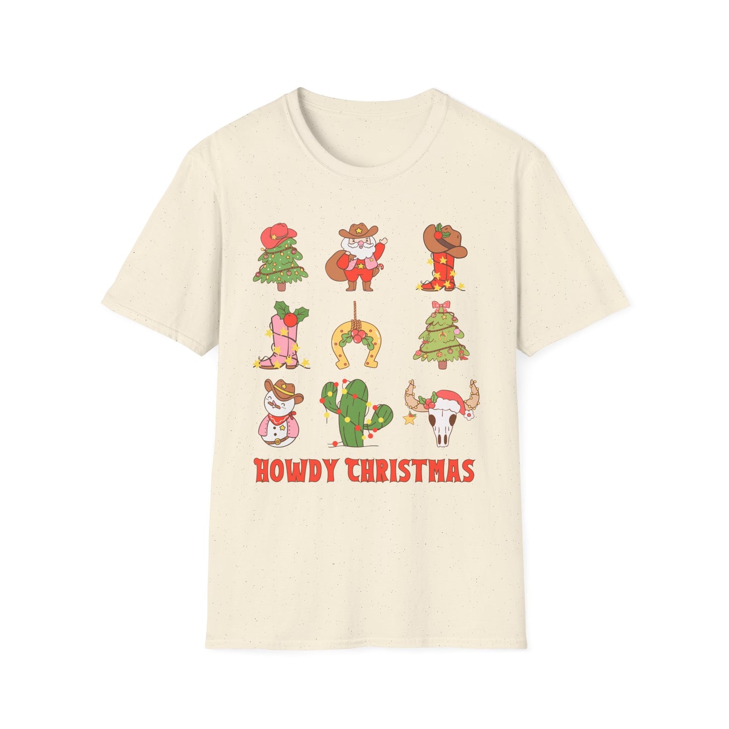 Howdy Christmas Unisex Softstyle T-Shirt - Fun & Festive Holiday Wear