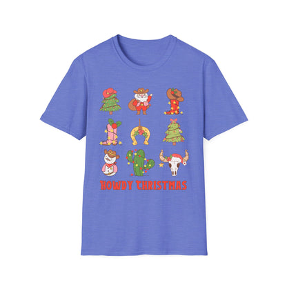 Howdy Christmas Unisex Softstyle T-Shirt - Fun & Festive Holiday Wear