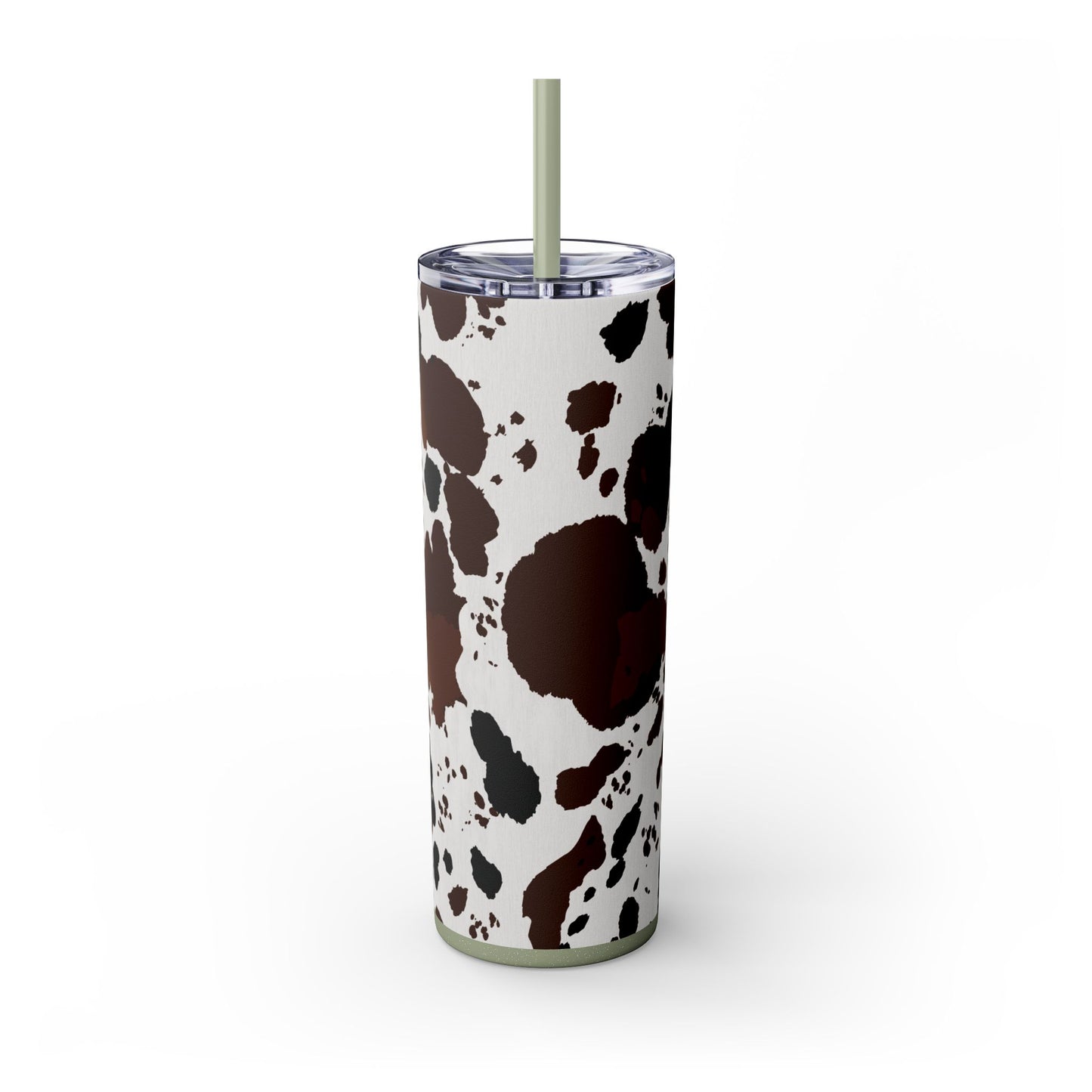 Rodeo Cow Print Skinny Tumbler with Straw, 20oz