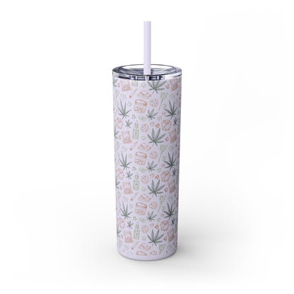 Stoner Skinny Tumbler with Straw, 20oz