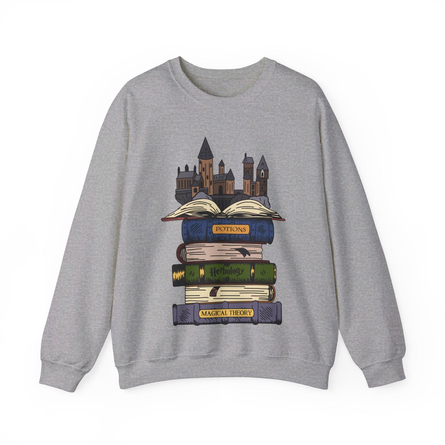 Harry Potter Books and Hogwarts Crewneck Sweatshirt