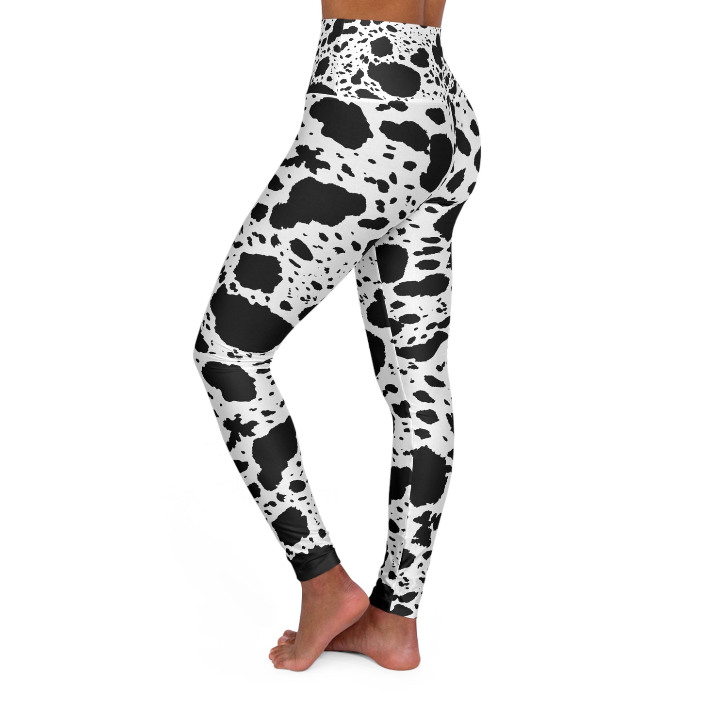 Cow Print High Waisted Yoga Leggings