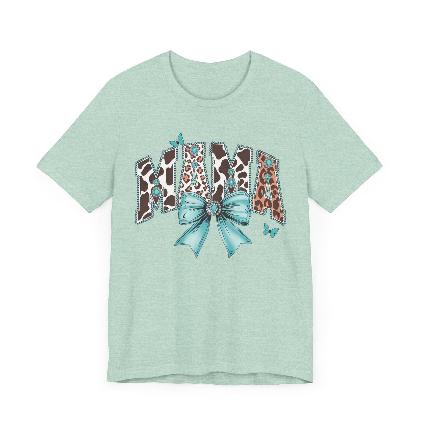 Stylish Mama Leopard Print Western Tee – Cute Graphic T-Shirt for Moms