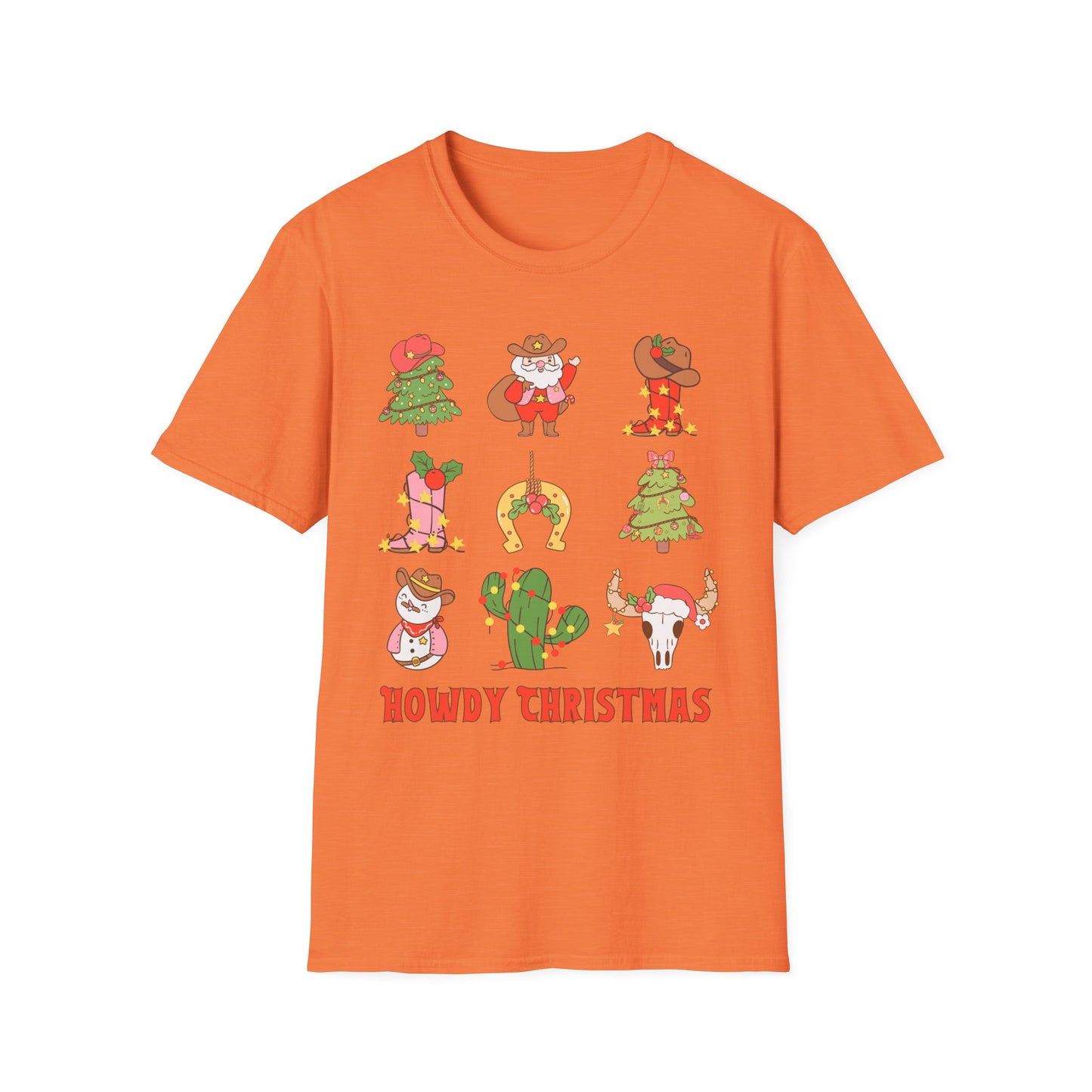 Howdy Christmas Unisex Softstyle T-Shirt - Fun & Festive Holiday Wear