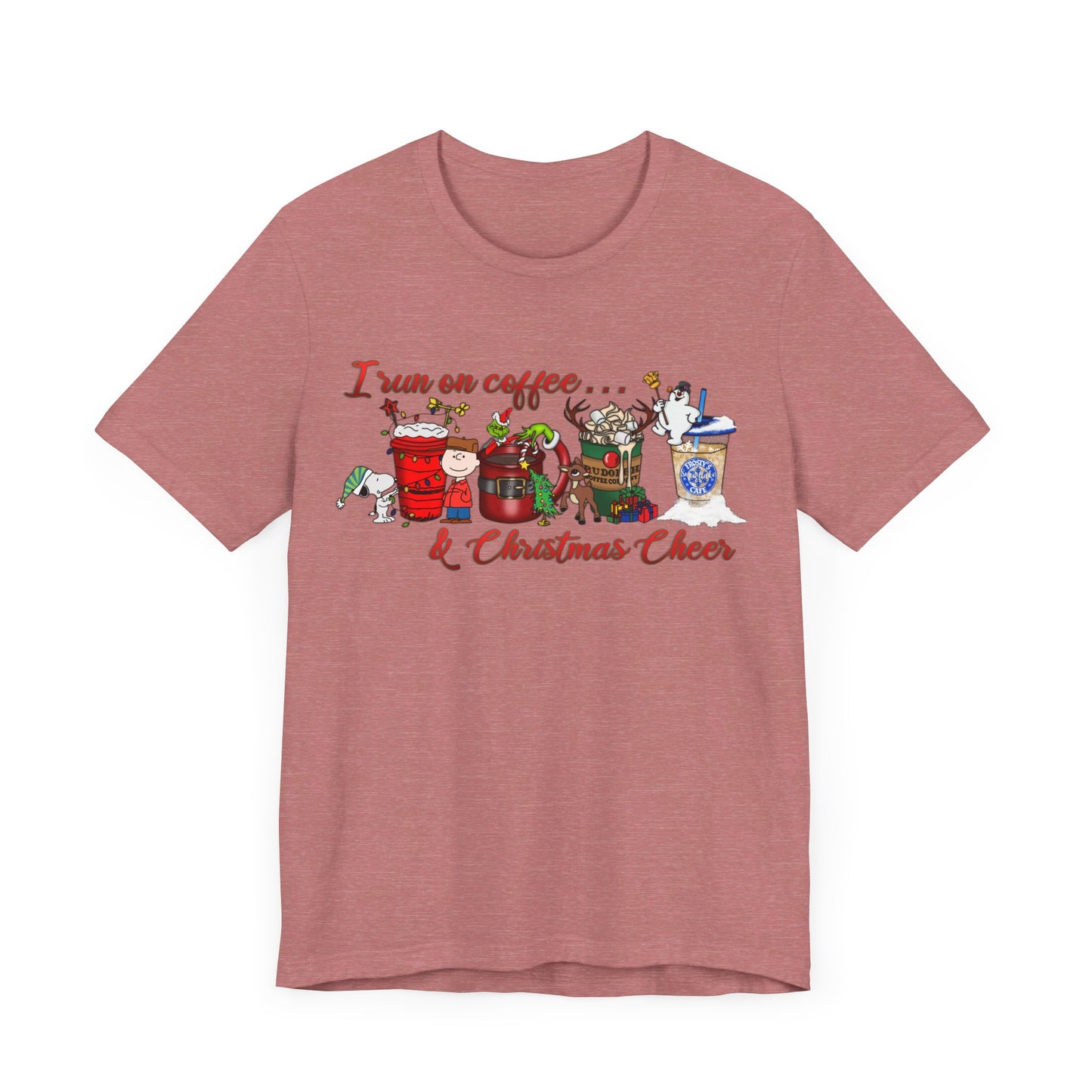 Coffee & Christmas Cheer Classic Movie Cartoons Short Sleeve Tee