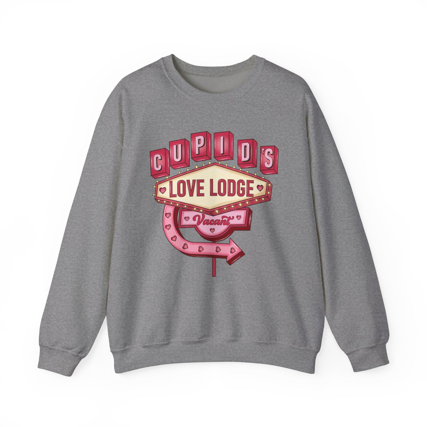 Cupid's Love Lodge Unisex Crewneck Sweatshirt - Cozy Valentine's Day Gift