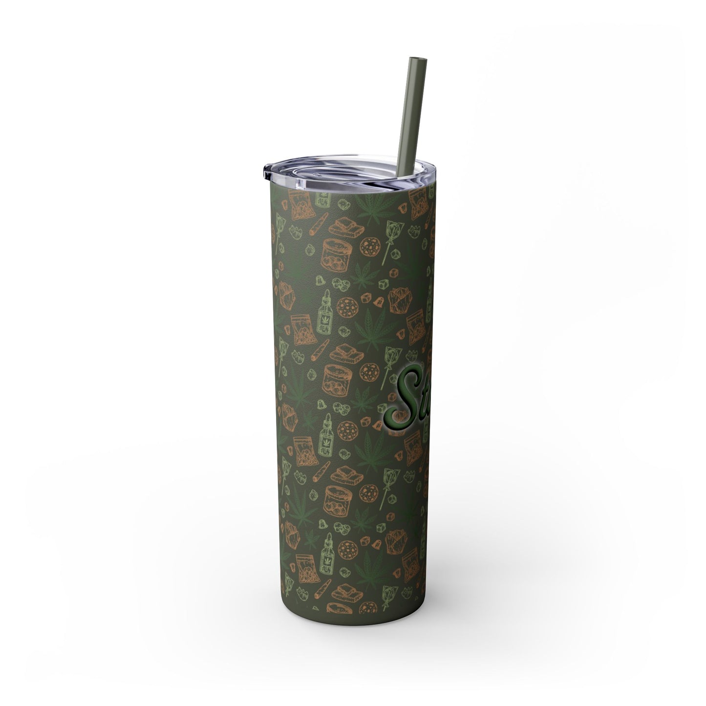 Stoner Skinny Tumbler with Straw, 20oz